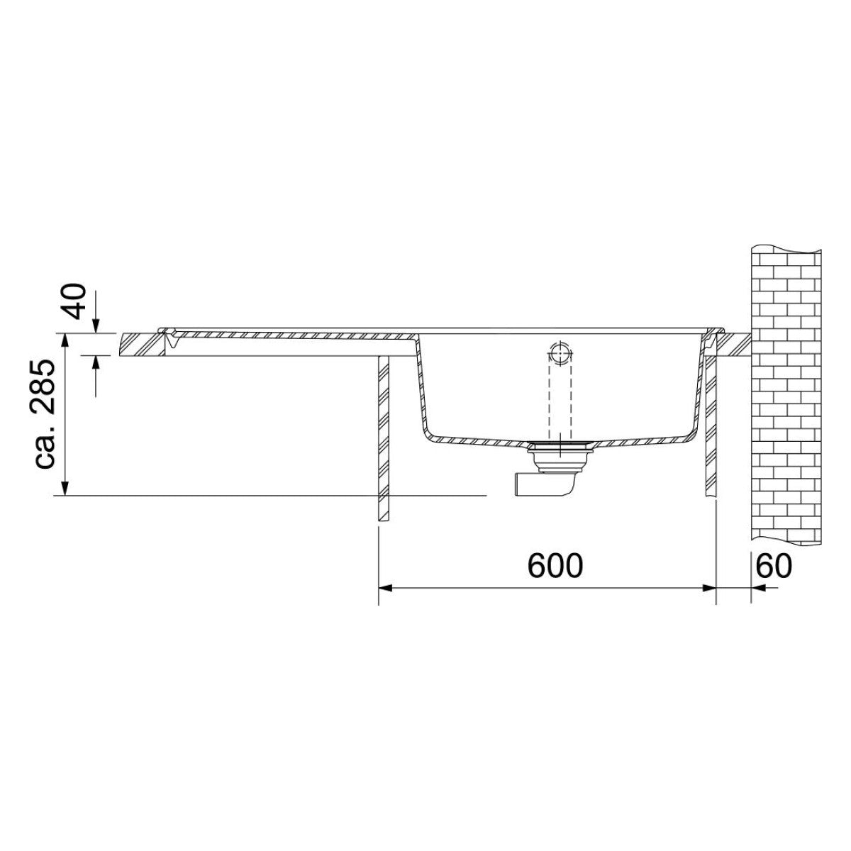 114.0250.541 Franke Mythos MTG 611/2 pomivalno korito iz umetnega kamna