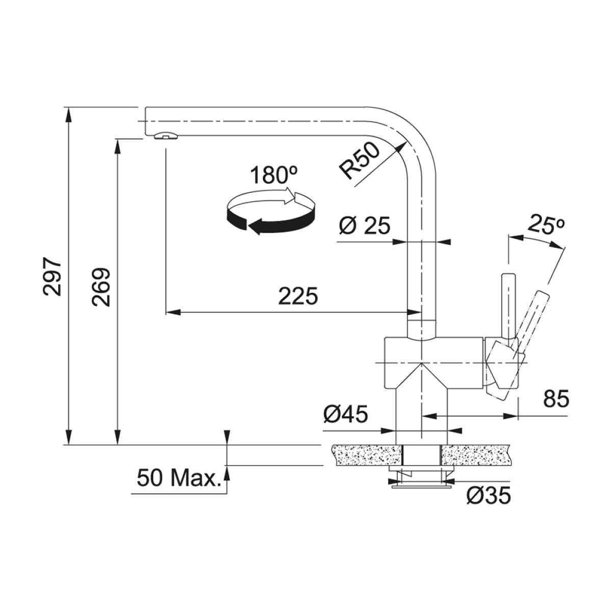 115.0625.489 Franke Atlas Neo Sensor FC 5489.501 kuhinjska armatura