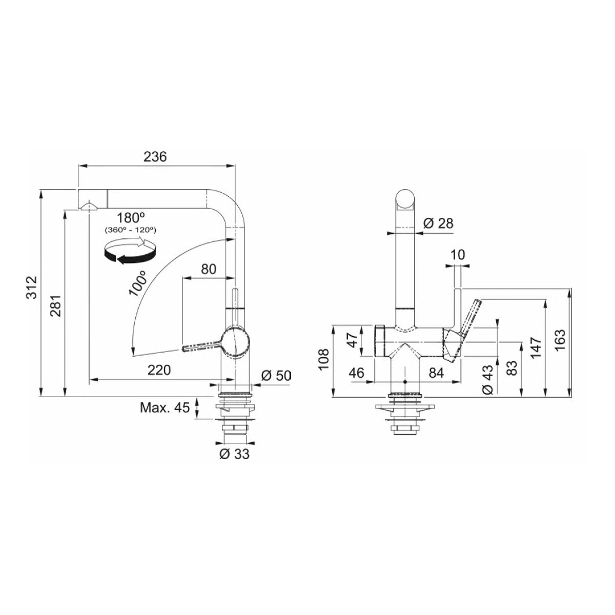 115.0669.768 Franke Active Twist FN 5350.901 kuhinjska armatura