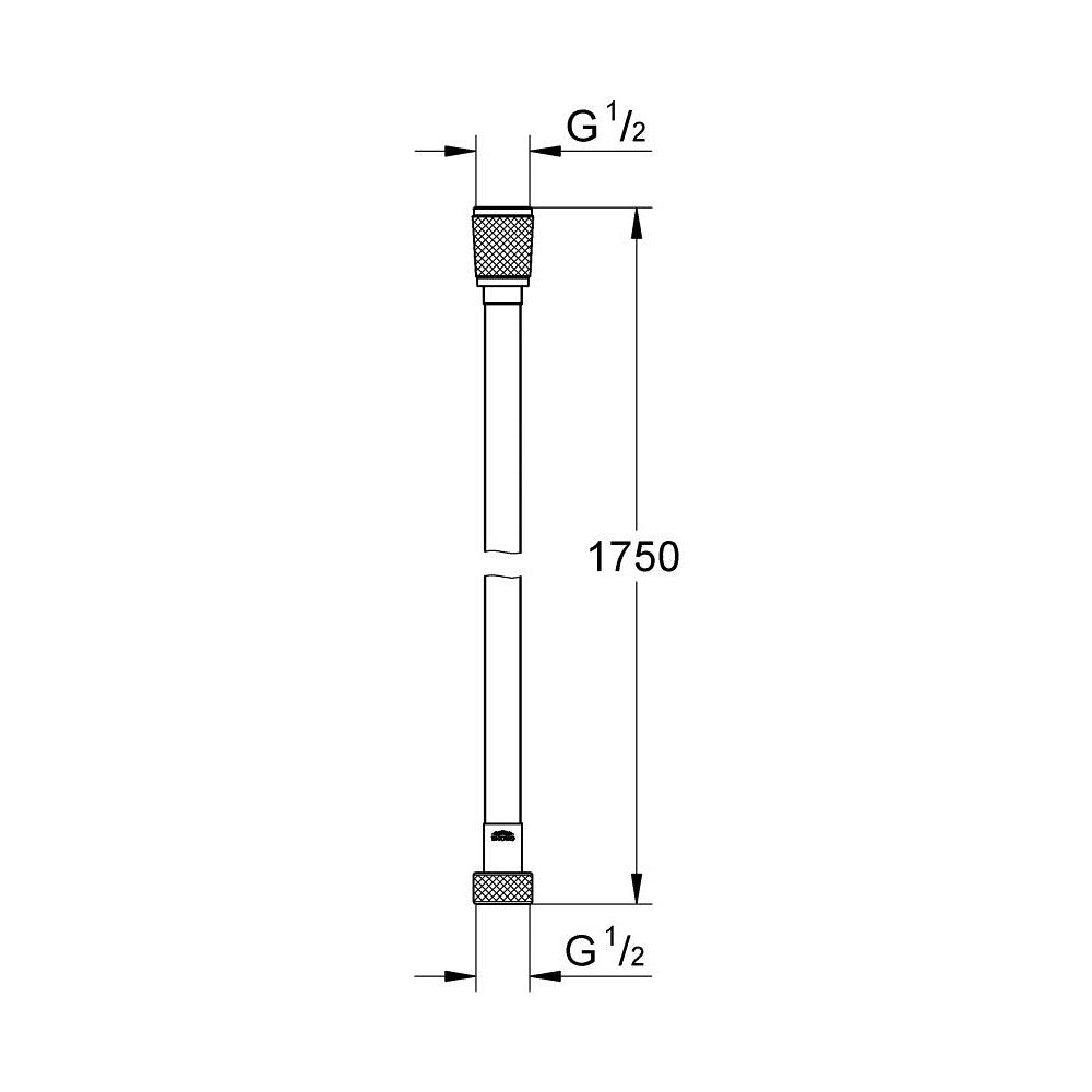 27506001 Grohe VitalioFlex Silver tuš cev 1,75 m