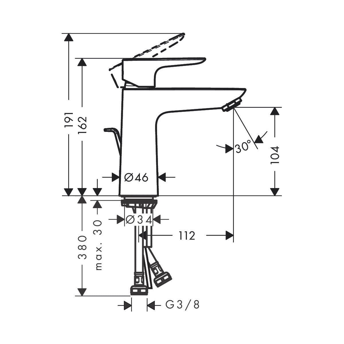 71713990 Hansgrohe Talis E 110 CoolStart armatura za umivalnik