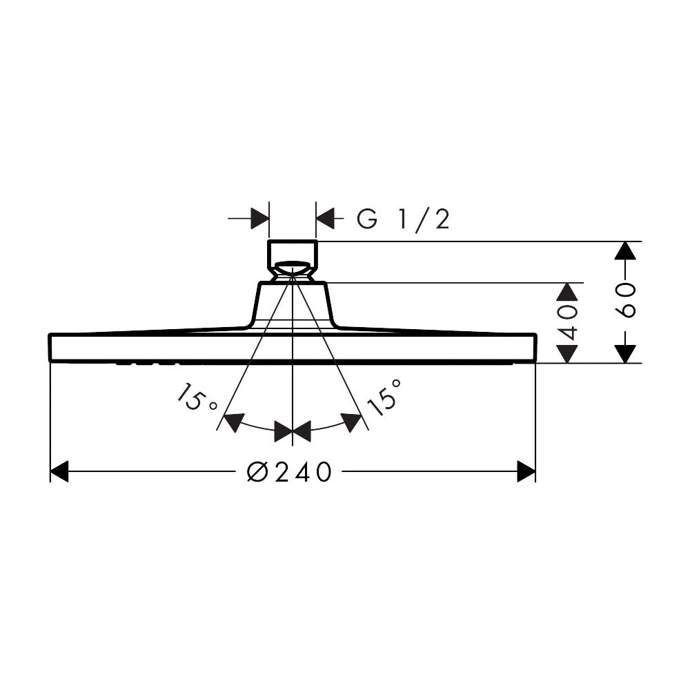 26723000 Hansgrohe Crometta S 1jet nadglavna prha
