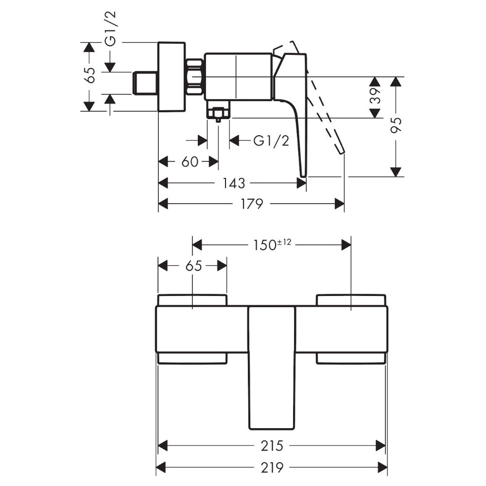 32560000 Hansgrohe Metropol stenska armatura za tuš