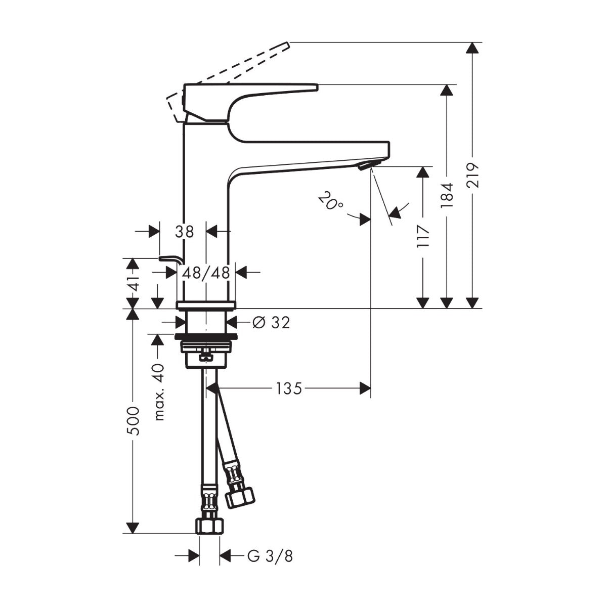 32506000 Hansgrohe Metropol 110 armatura za umivalnik