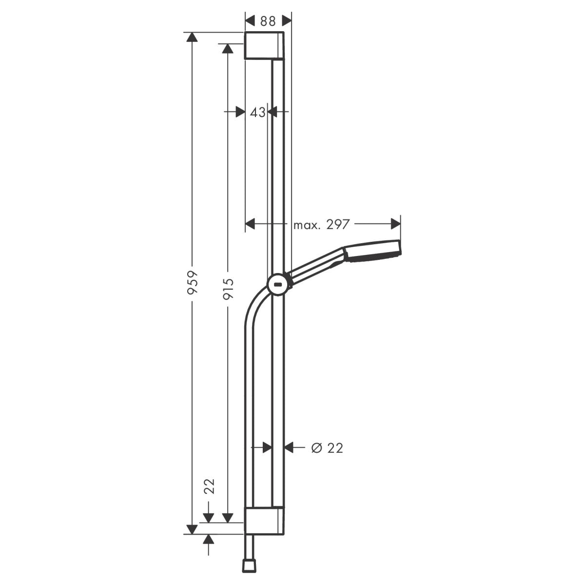 24171670 Hansgrohe Pulsify Select S tuš set brez armature EcoSmart