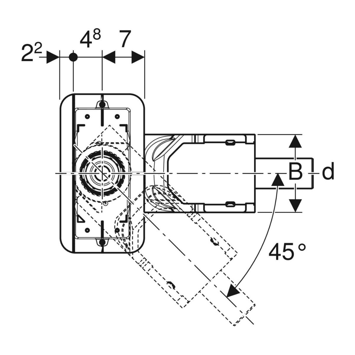 154.152.00.1 Geberit CleanLine nizki sifon DN40 za tuš kanaleto