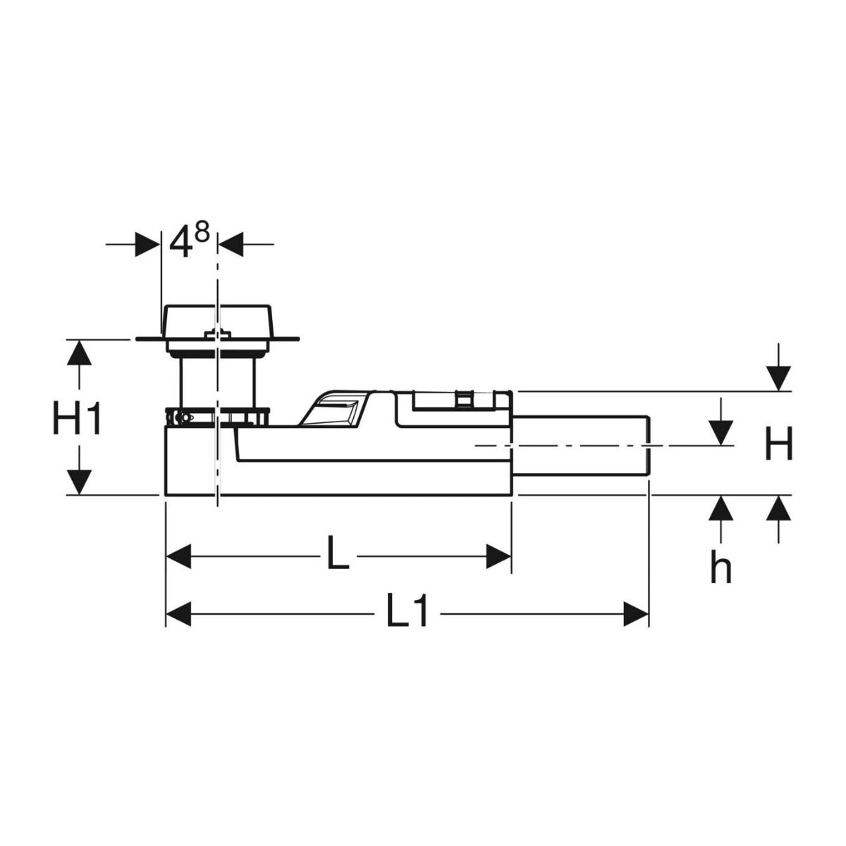 154.152.00.1 Geberit CleanLine nizki sifon DN40 za tuš kanaleto