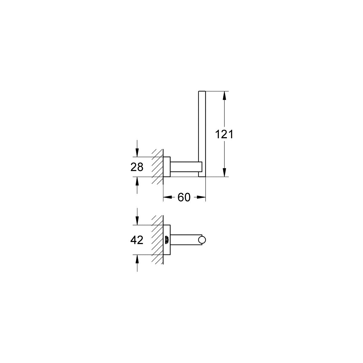 40623001 Grohe Essentials Cube držalo za toaletni papir