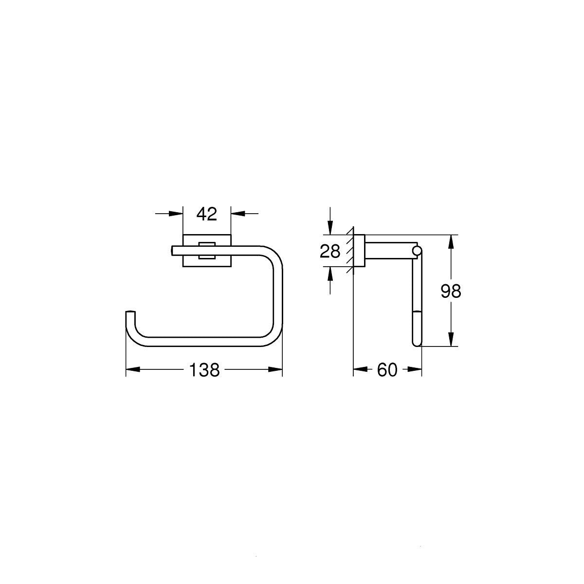 40507001 Grohe Essentials Cube držalo za toaletni papir