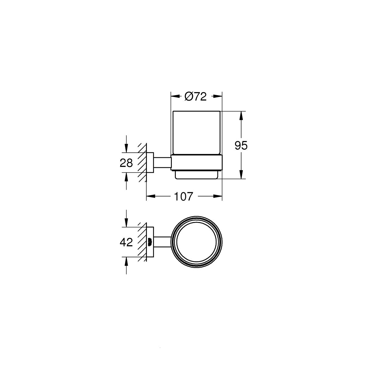 40755001 Grohe Essentials Cube kozarec