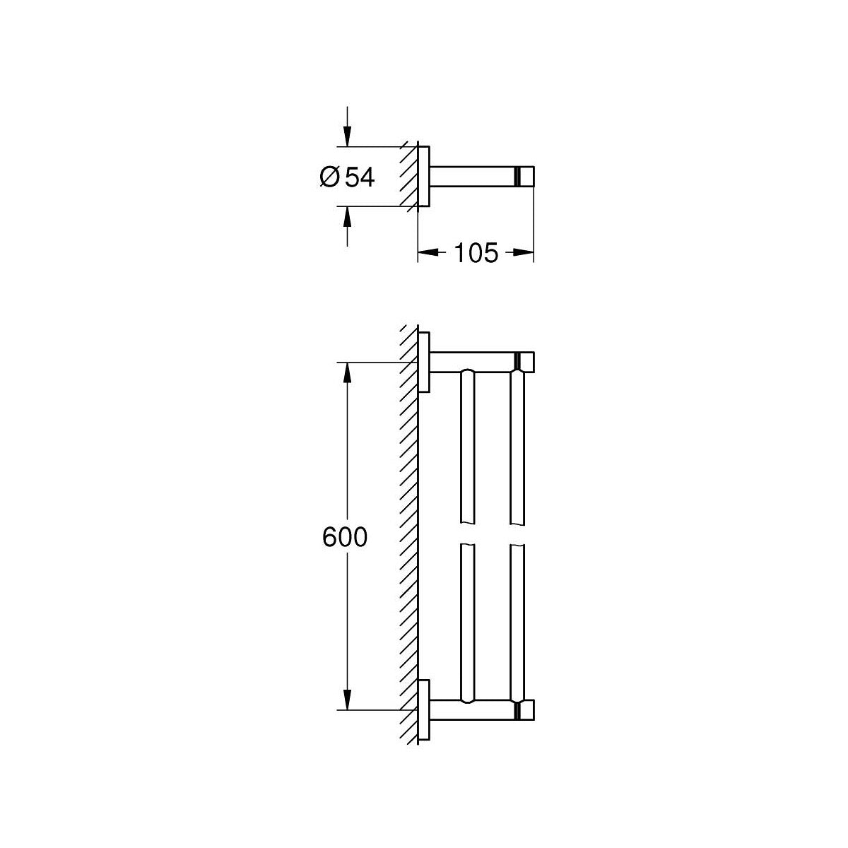 40802001 Grohe Essentials držalo za brisače