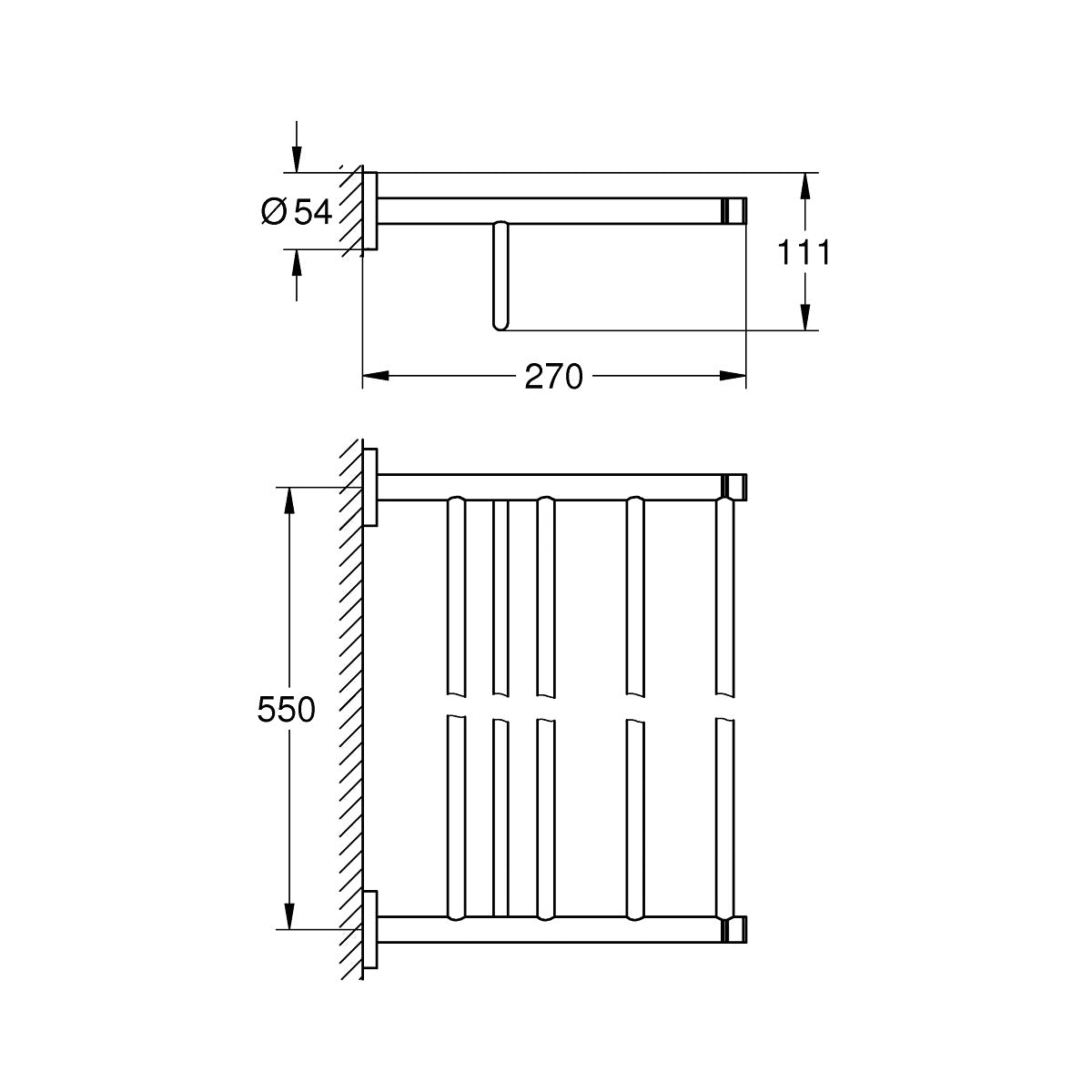 40800AL1 Grohe Essentials držalo za brisače