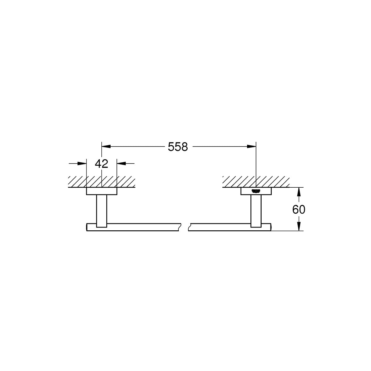 40509001 Grohe Essentials Cube držalo za brisače
