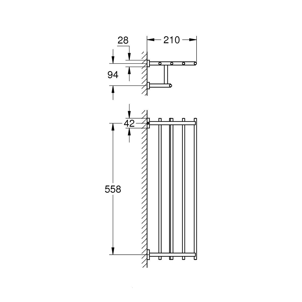 40512001 Grohe Essentials Cube držalo za brisače