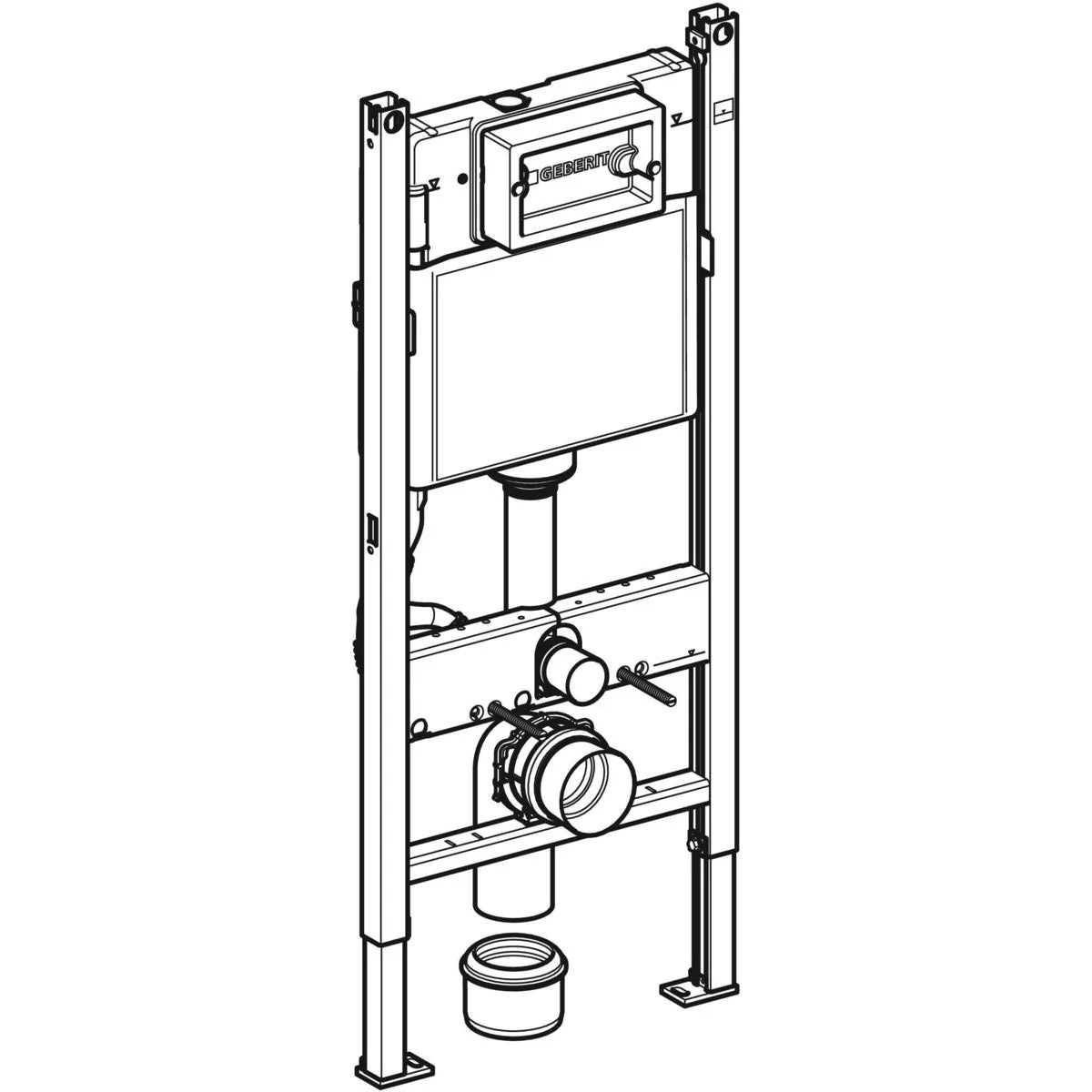 SIKOGESSMD35 Geberit Smyle Square WC školjka s podometnim splakovalnikom Geberit Duofix 458.141.21.1 Delta35