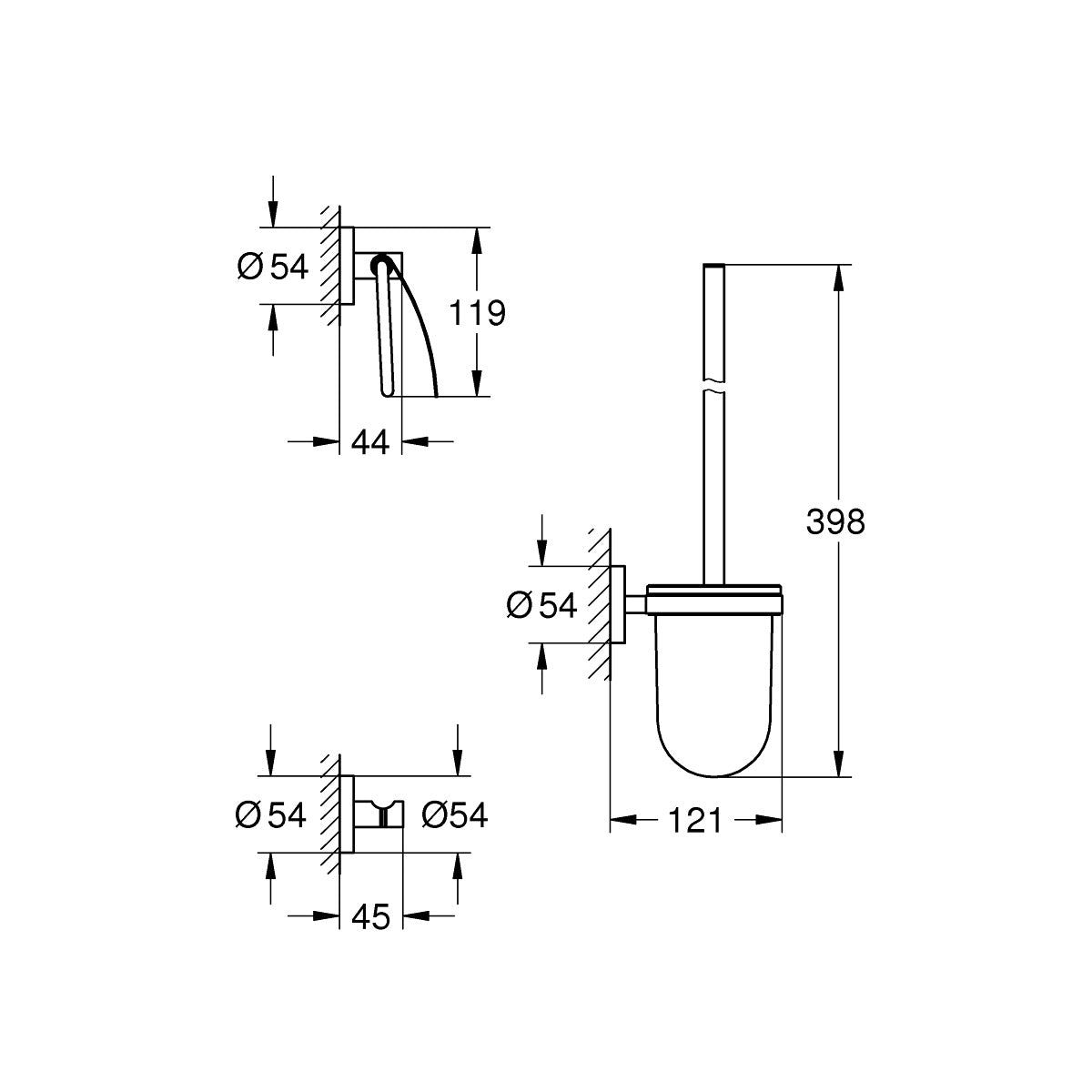 40407DC1 Grohe Essentials komplet kopalniških dodatkov