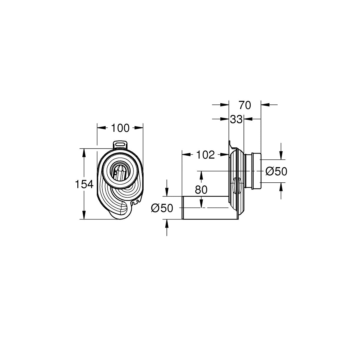 39732000 Grohe sifon za pisoar