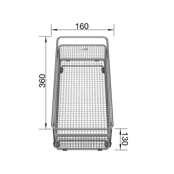 223297 Blanco žična košara za pomivalno korito