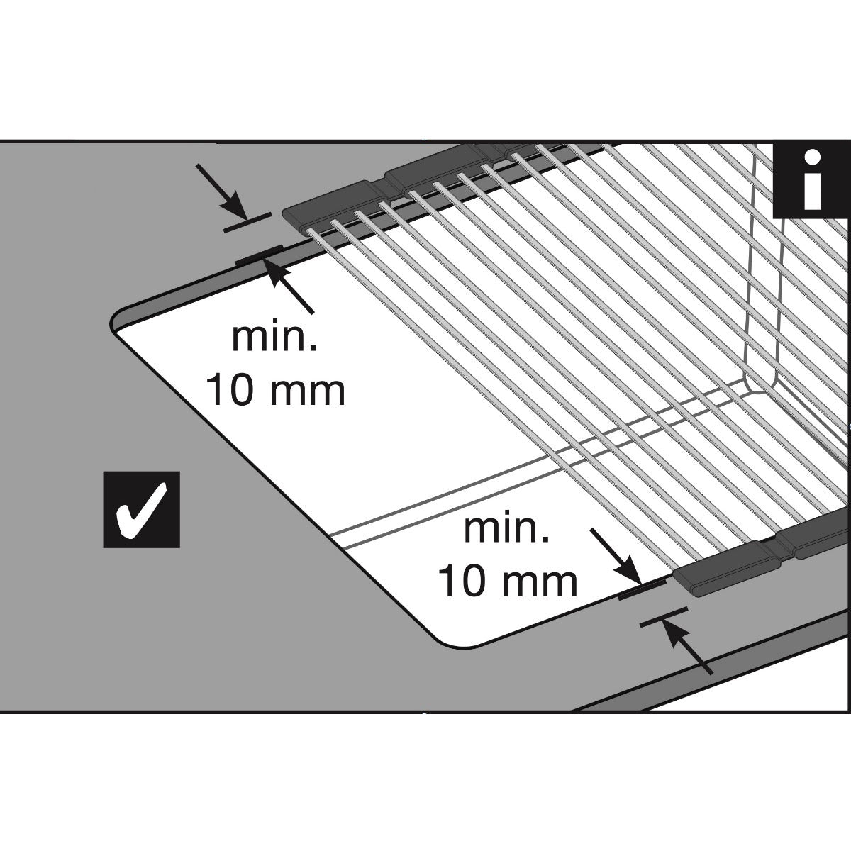 238483 Blanco zložljiva odcejalna rešetka za pomivalno korito