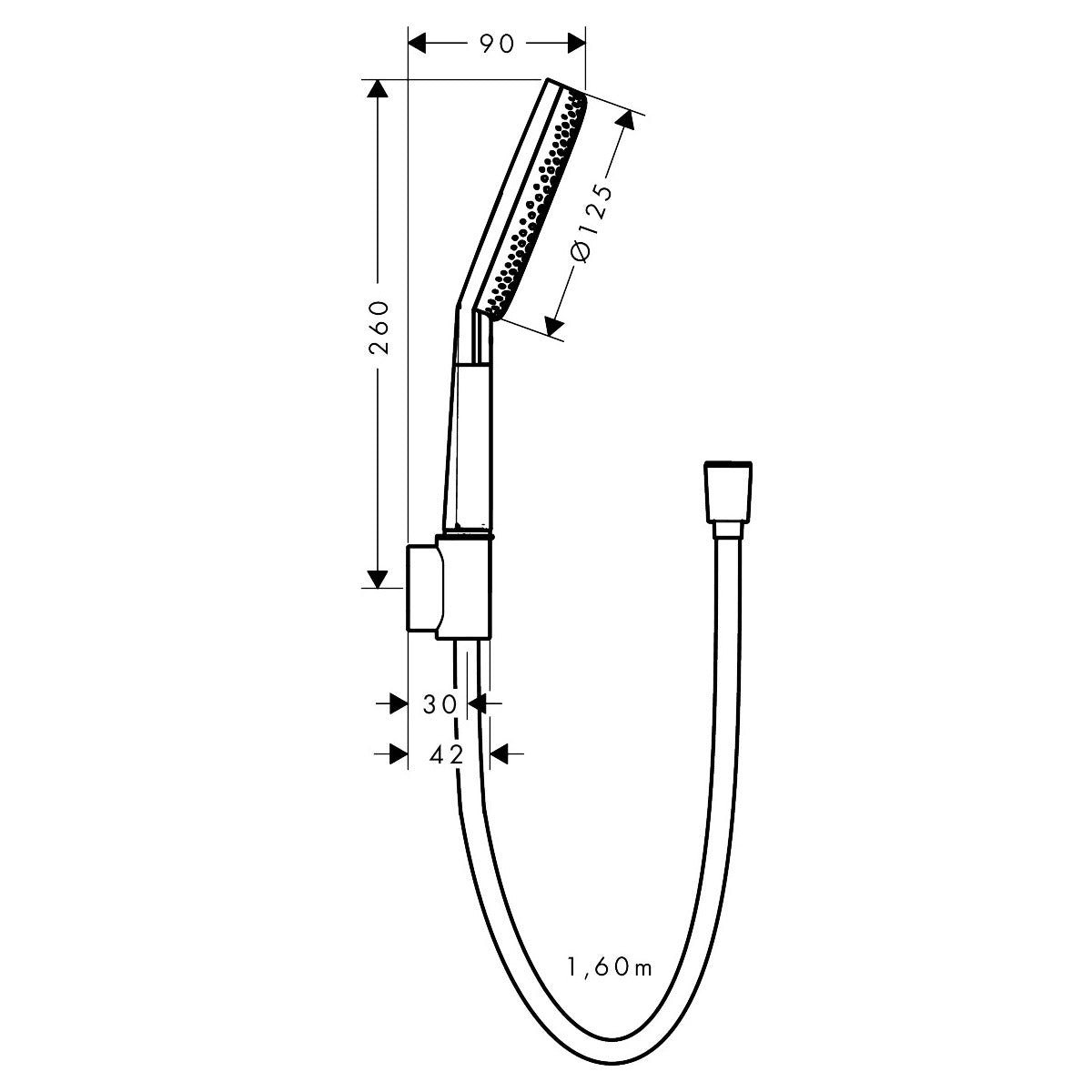 24611140 Hansgrohe Raindance Alive Select S 125 3jet EcoSmart tuš set brez armature