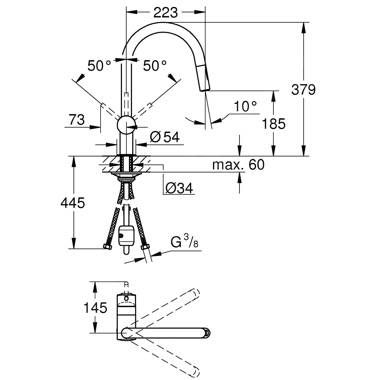 32321002 Grohe Minta izvlečna kuhinjska armatura