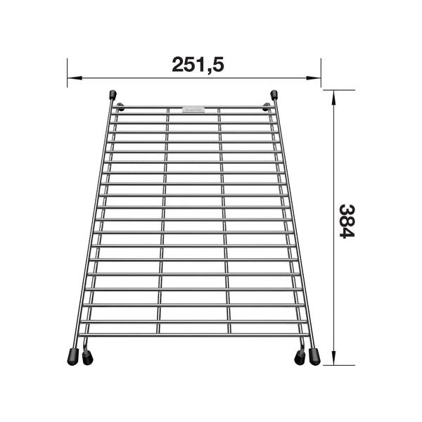 234795 Blanco odcejalna rešetka za pomivalno korito