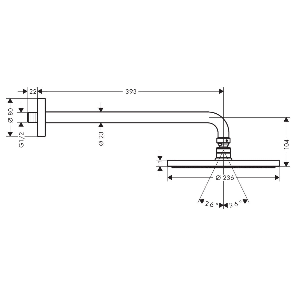 27607000 Hansgrohe Raindance S Set 240 1jet nadglavna prha