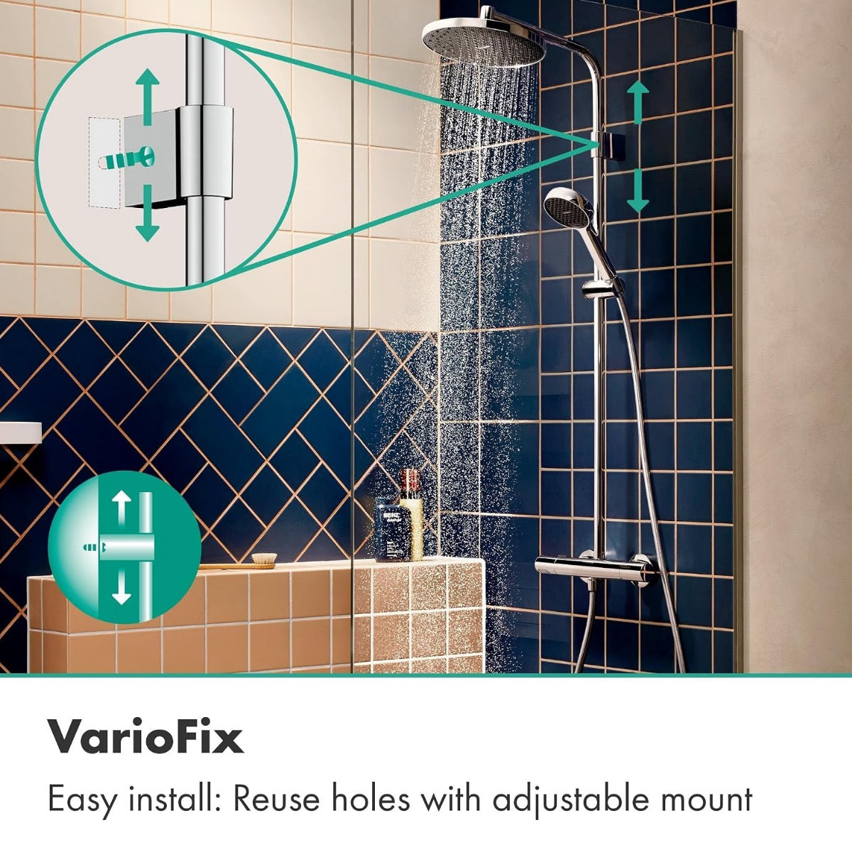 28078000 Hansgrohe Activera S 240 EcoSmart 1jet stenska termostatska armatura s tuš setom