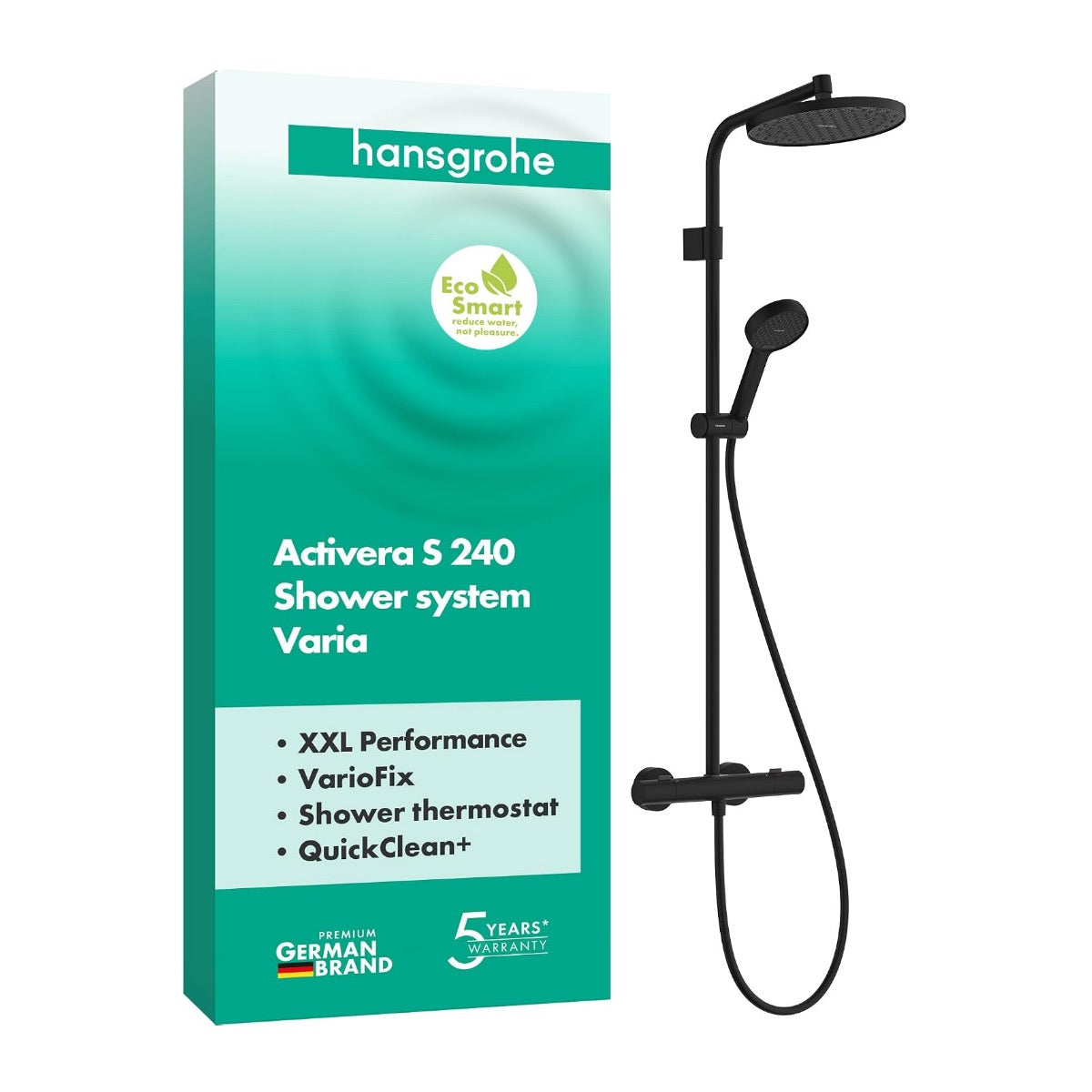 28078670 Hansgrohe Activera S 240 EcoSmart 1jet stenska termostatska armatura s tuš setom