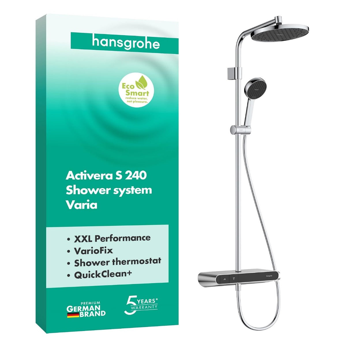 28638000 Hansgrohe Activera S 240 1jet EcoSmart stenska termostatska armatura s tuš setom
