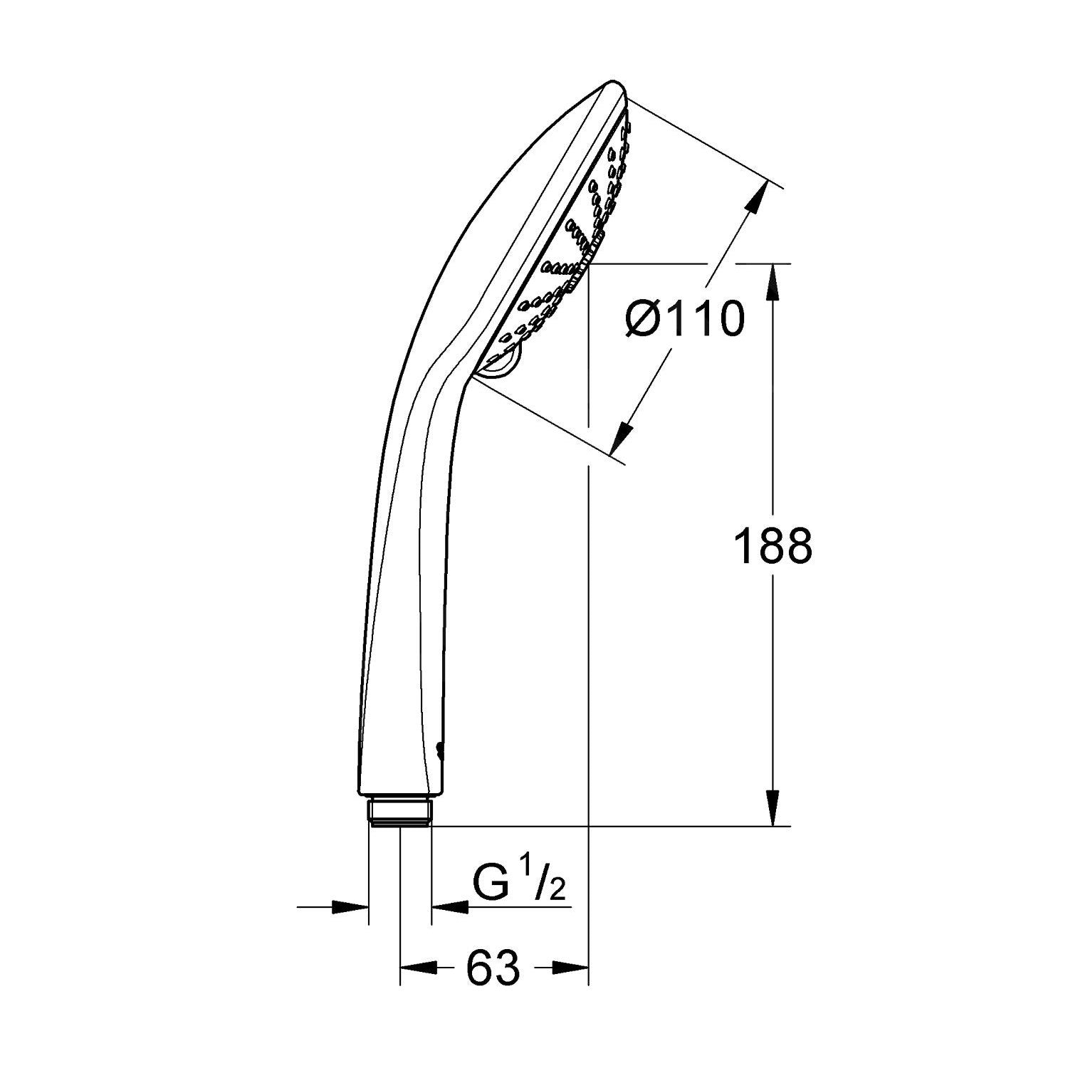27221001 Grohe Euphoria 110 Massage tuš ročka 3 funkcije