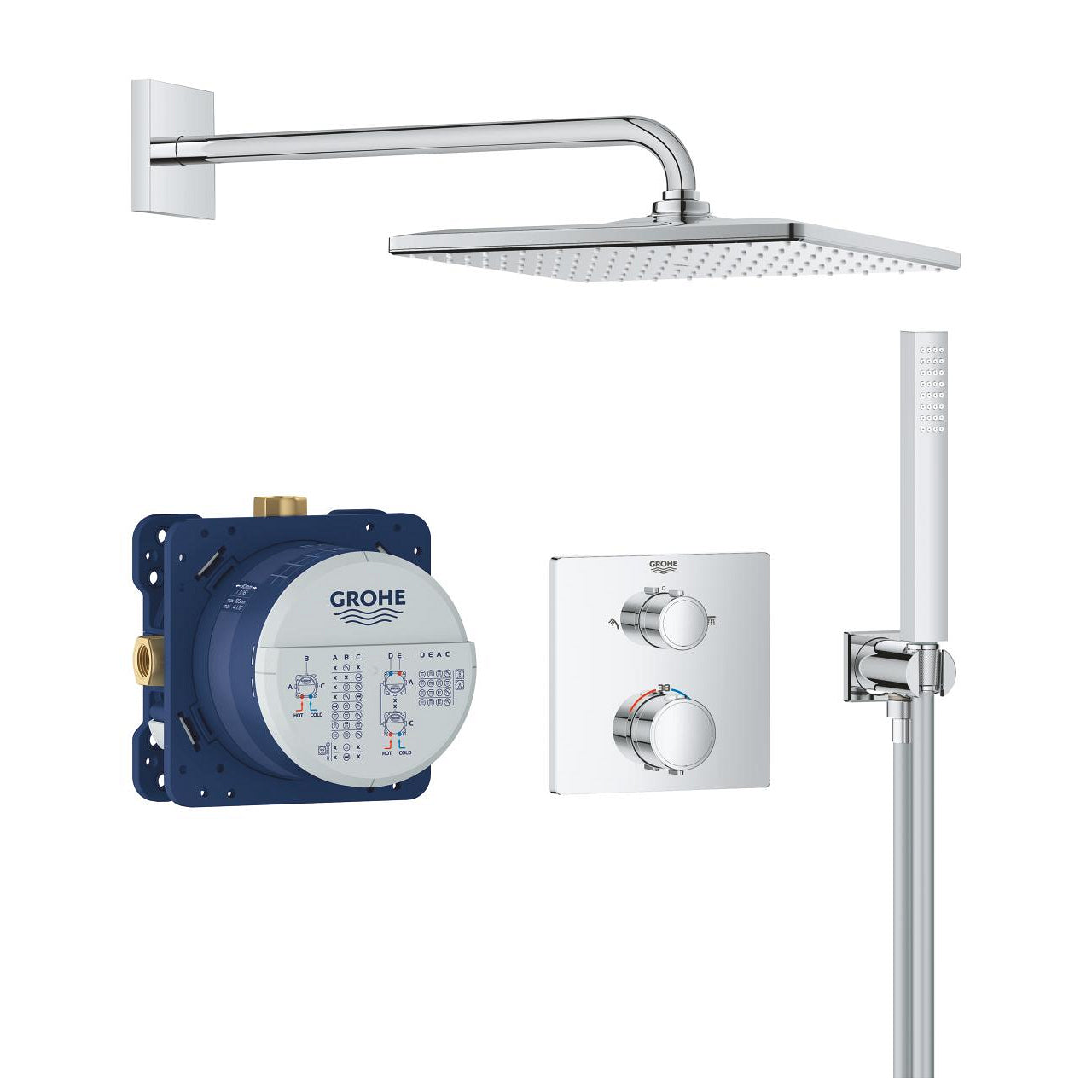 34881000 Grohe Precision Vitalio Mono 310 termostatski podometni komplet za tuš