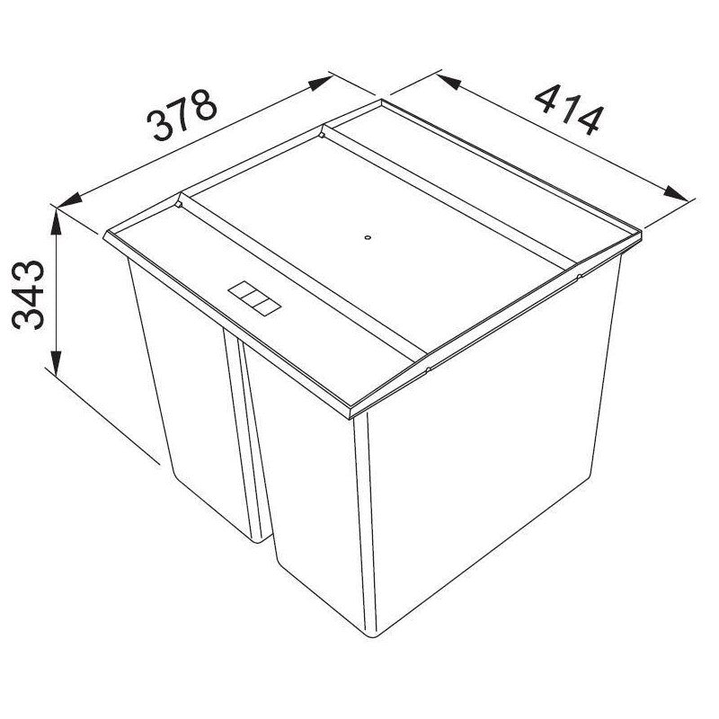 121.0494.182 Franke Easysort 45 2 x 14,5l sorter odpadkov