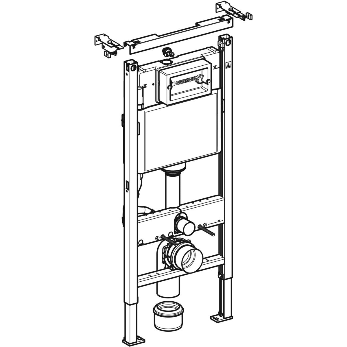 KOGEGESSD35W Geberit Smyle Square WC školjka s podometnim splakovalnikom Geberit Duofix 458.103.00.1 Delta35