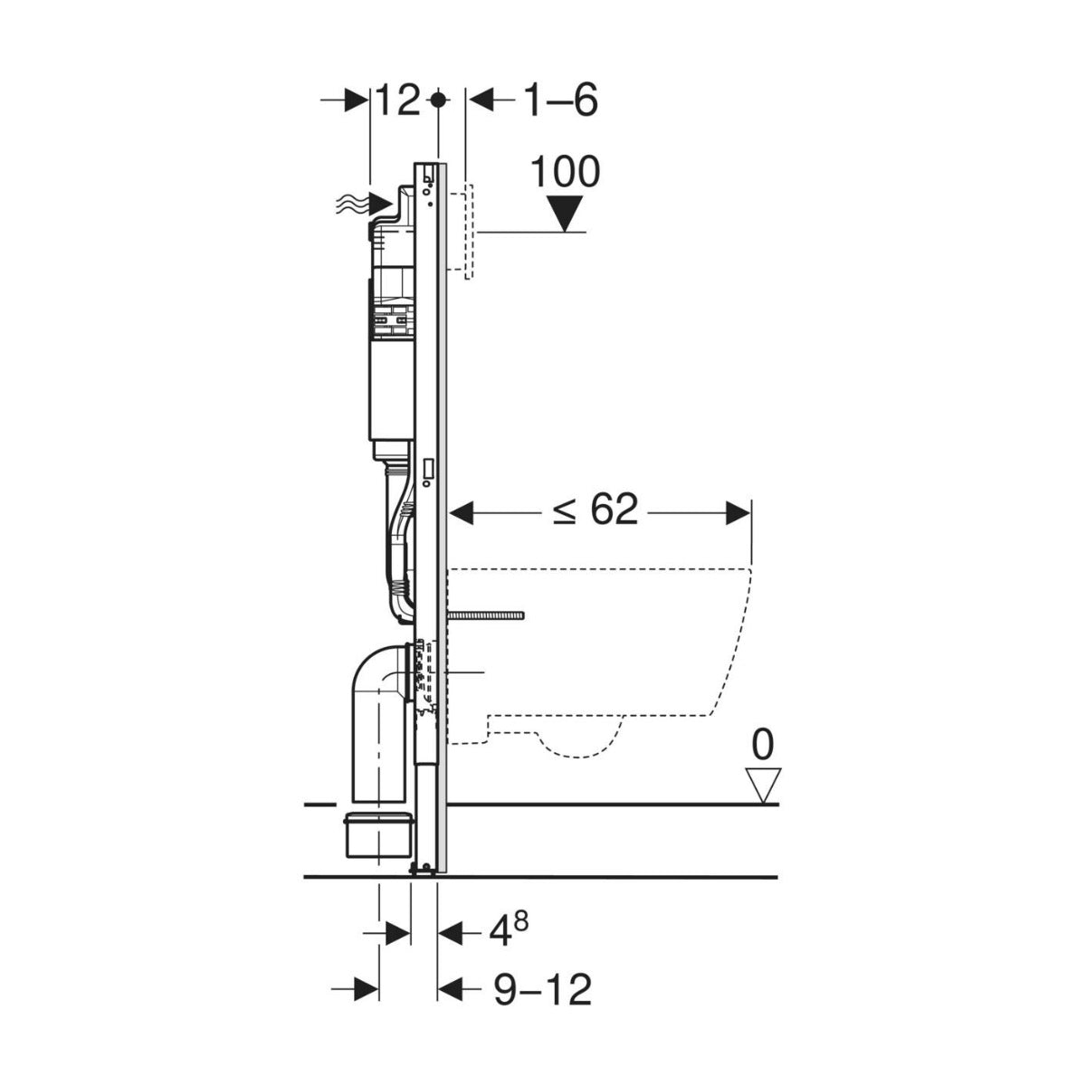 458.103.00.2 GEBERIT Duofix Delta podometni splakovalnik za WC školjko