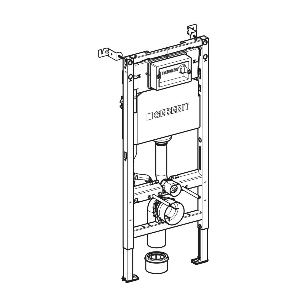SIKOGESSMD35 Geberit Smyle Square WC školjka s podometnim splakovalnikom Geberit Duofix 458.103.00.2 Delta35