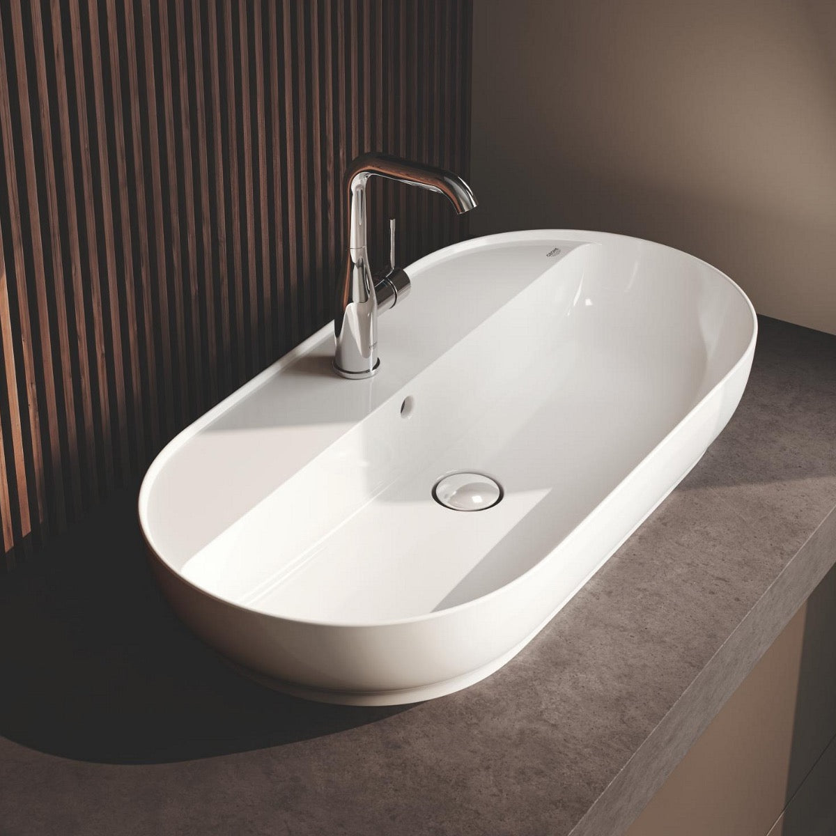 103571SH00 Grohe Essence 80 x 40 cm ovalni nadpultni umivalnik z odprtino za armaturo