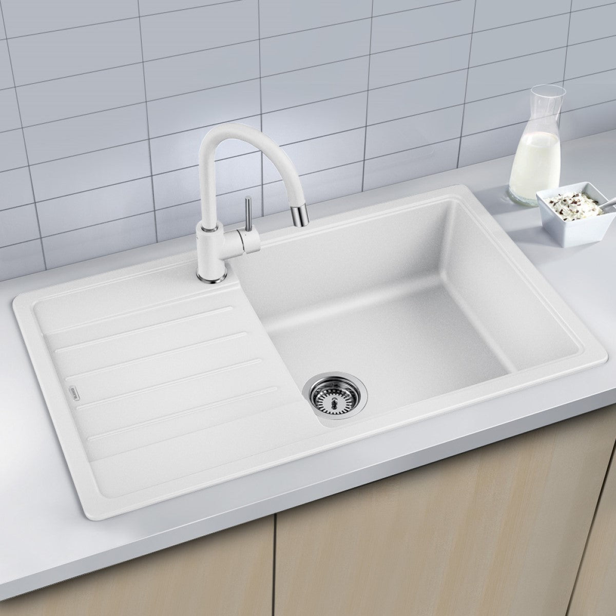 523328 Blanco Legra XL 6 S pomivalno korito iz umetnega kamna
