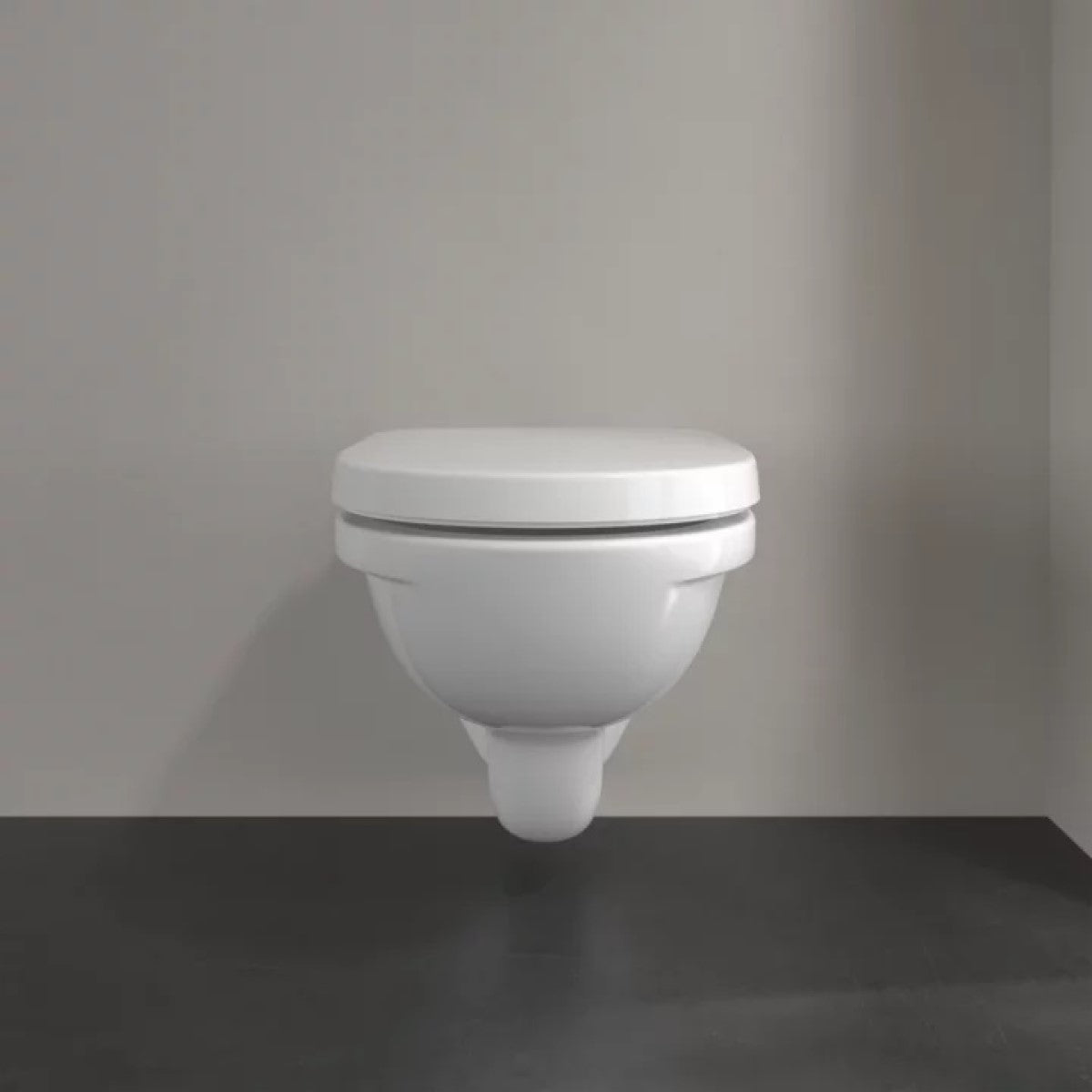 5660H1R1 Villeroy & Boch O.novo Combi-Pack CeramicPlus viseča WC školjka z WC desko s počasnim zapiranjem