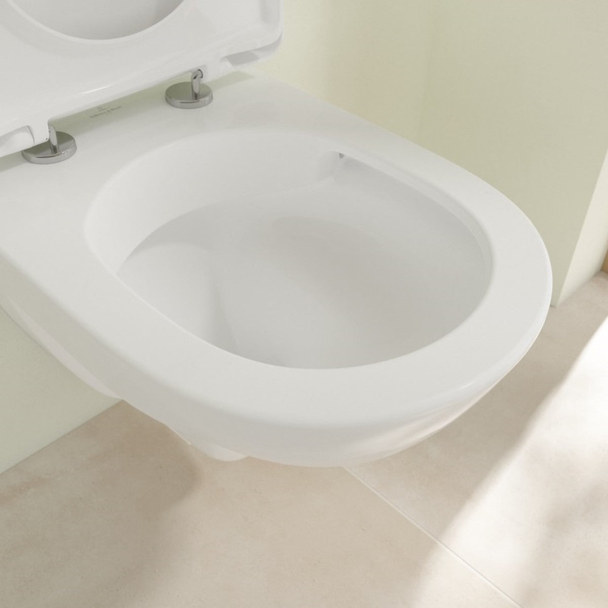5688HR01 Villeroy & Boch O.novo Combi-Pack viseča brezrobna WC školjka z WC desko s počasnim zapiranjem