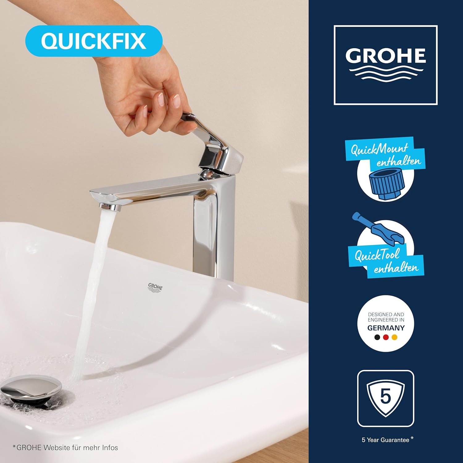 1018920000 Grohe Dice visoka armatura za umivalnik