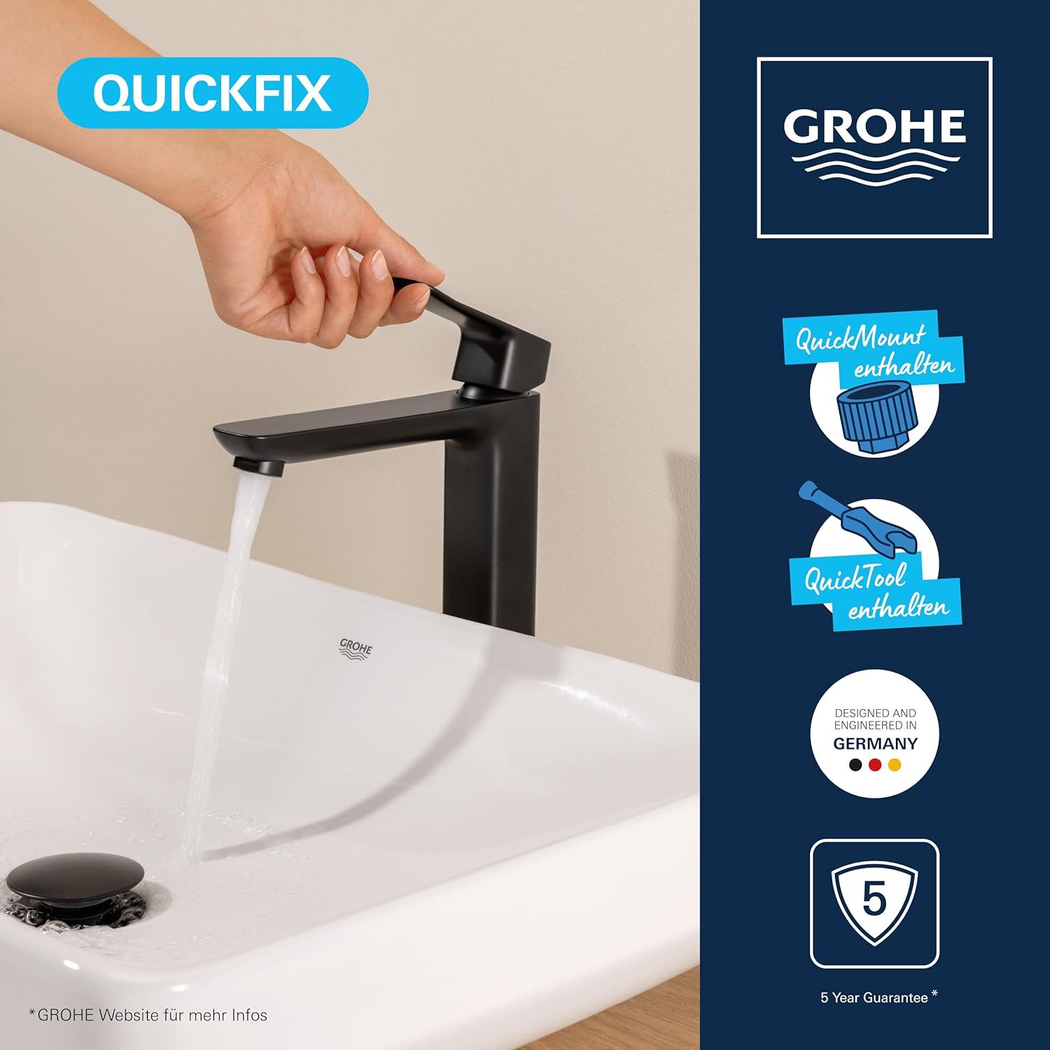 1018922430 Grohe Dice visoka armatura za umivalnik