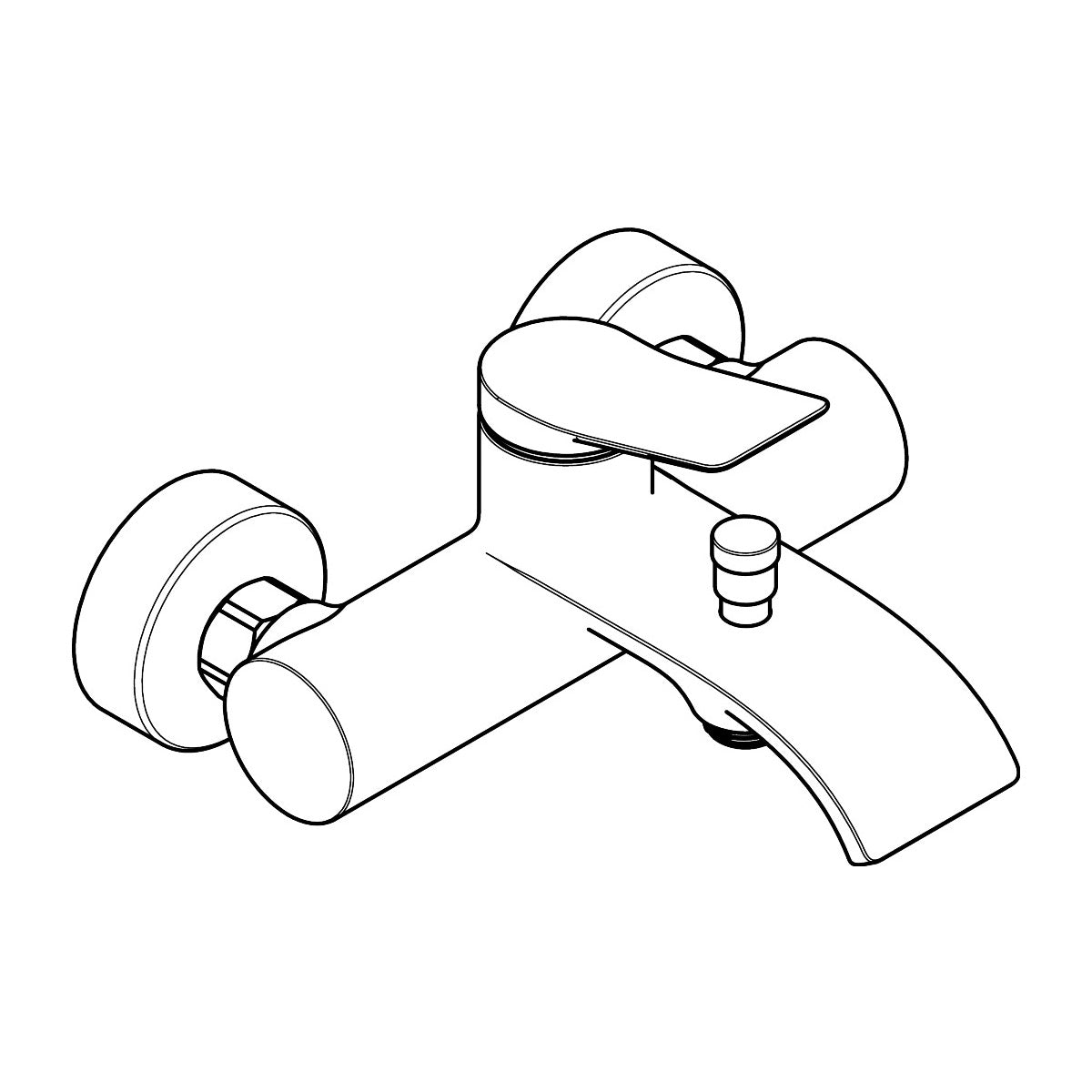 75423670 Hansgrohe Vivenis stenska armatura za kad črna