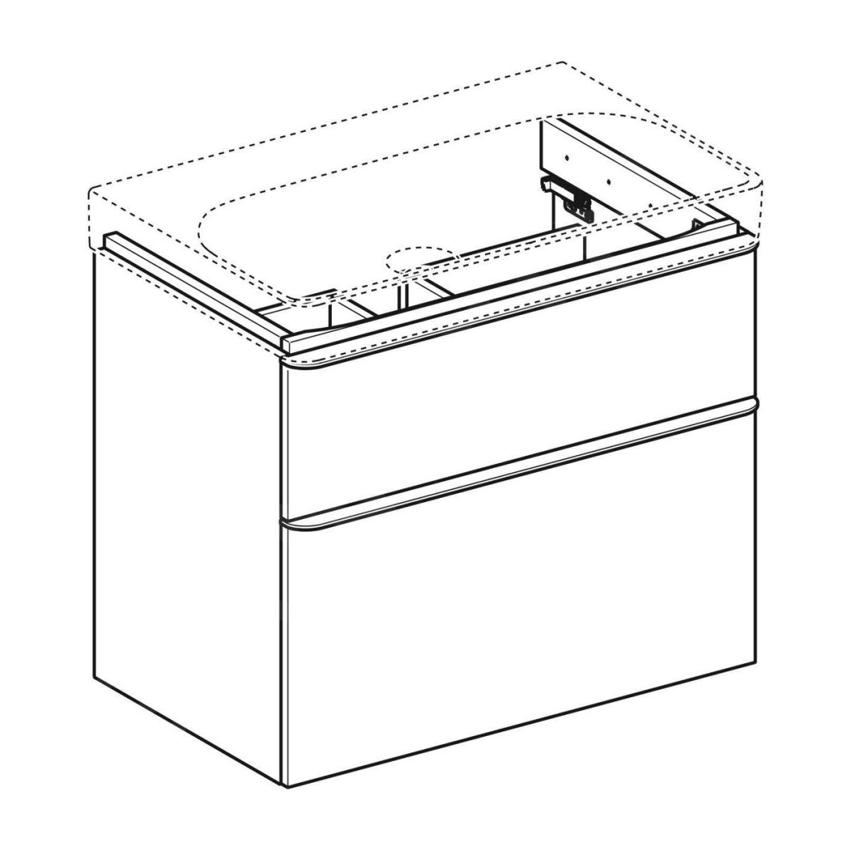 500.353.JR.1 Geberit Smyle Square 73 x 47 cm omarica za umivalnik