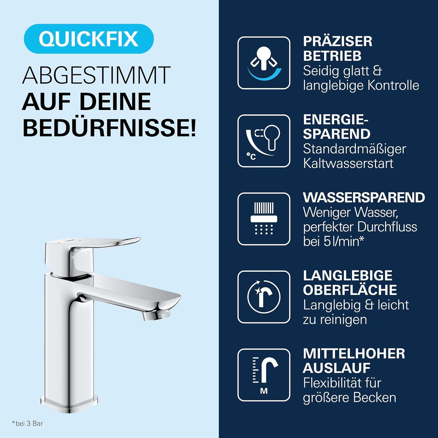 1018360000 Grohe Dice Cold Start armatura za umivalnik