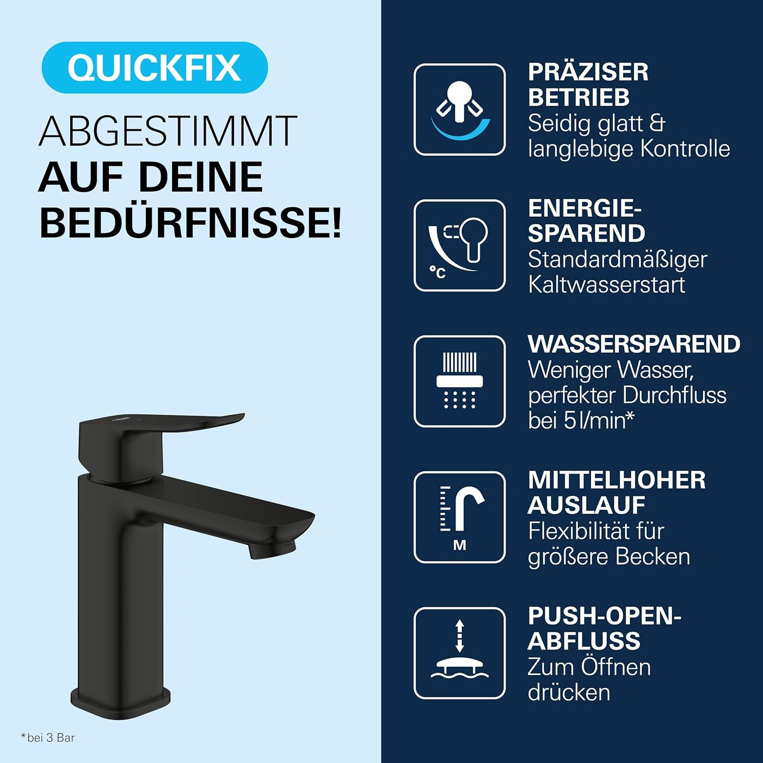 1018362430 Grohe Dice Cold Start armatura za umivalnik