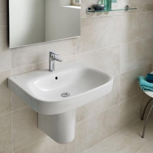 A325993000 Roca Optica 65 x 48 cm stenski keramični umivalnik z odprtino za armaturo