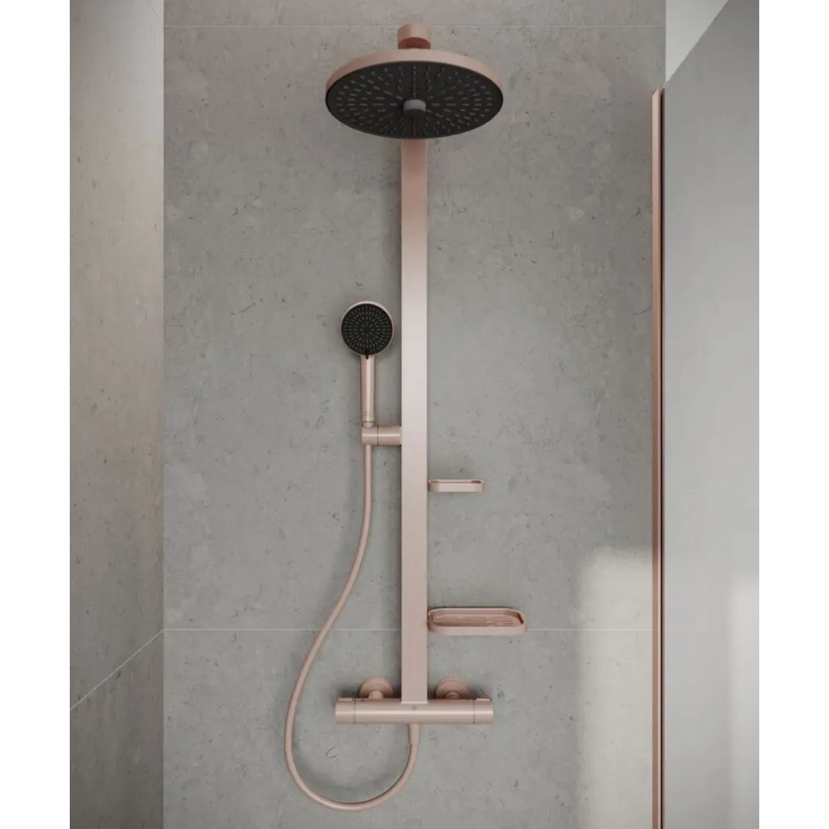 BD583RO Ideal Standard CERATHERM ALU+ stenska termostatska armatura s tuš setom