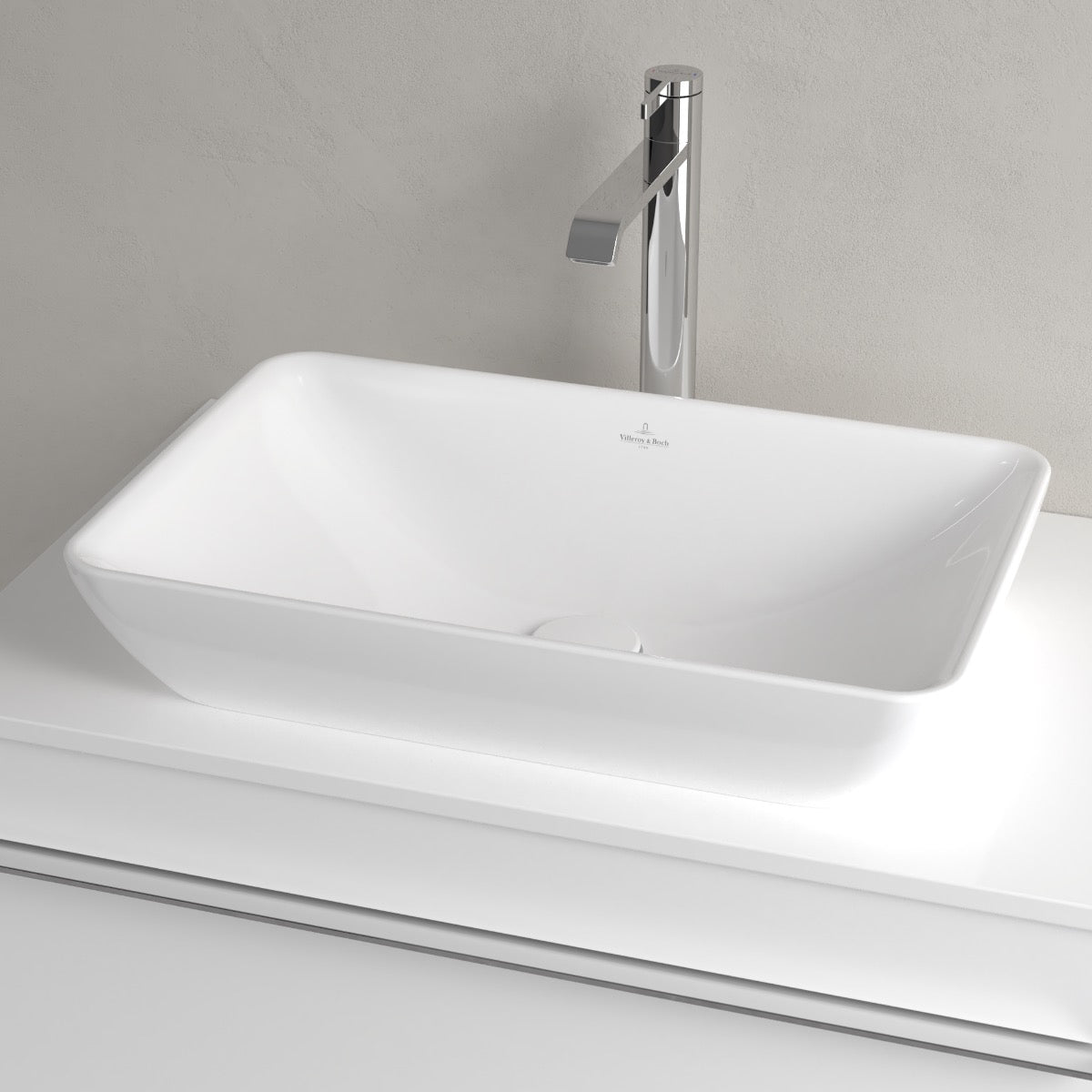 411355R1 Villeroy & Boch Venticello CeramicPlus 55 x 36 cm nadpultni umivalnik brez odprtine za armaturo