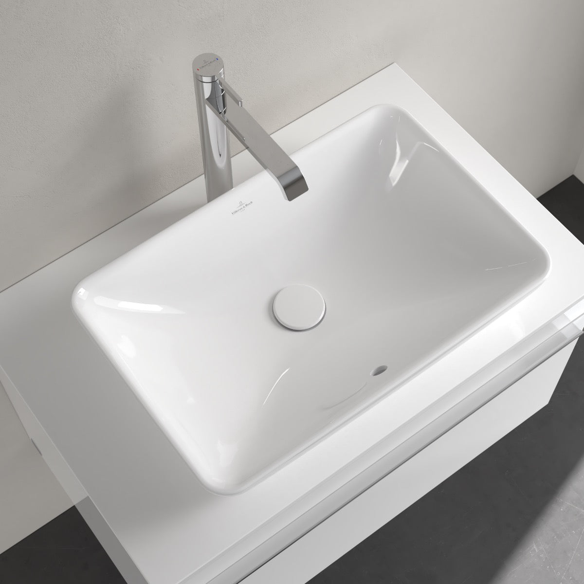 411355R1 Villeroy & Boch Venticello CeramicPlus 55 x 36 cm nadpultni umivalnik brez odprtine za armaturo